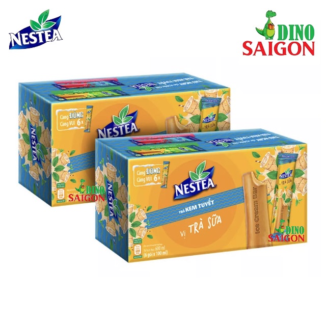 Bộ 2 Hộp Trà Kem Tuyết Nestea Vị Trà sữa (6 thanh/hộp)