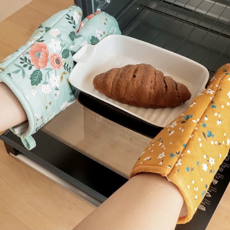 Miếng lót chống nhiệt, găng tay chống nhiệt dùng bắc bếp, nướng bánh gia đình