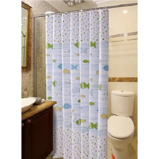 Rèm phòng tắm / rèm cửa sổ họa tiết đại dương 180cm x 180cm