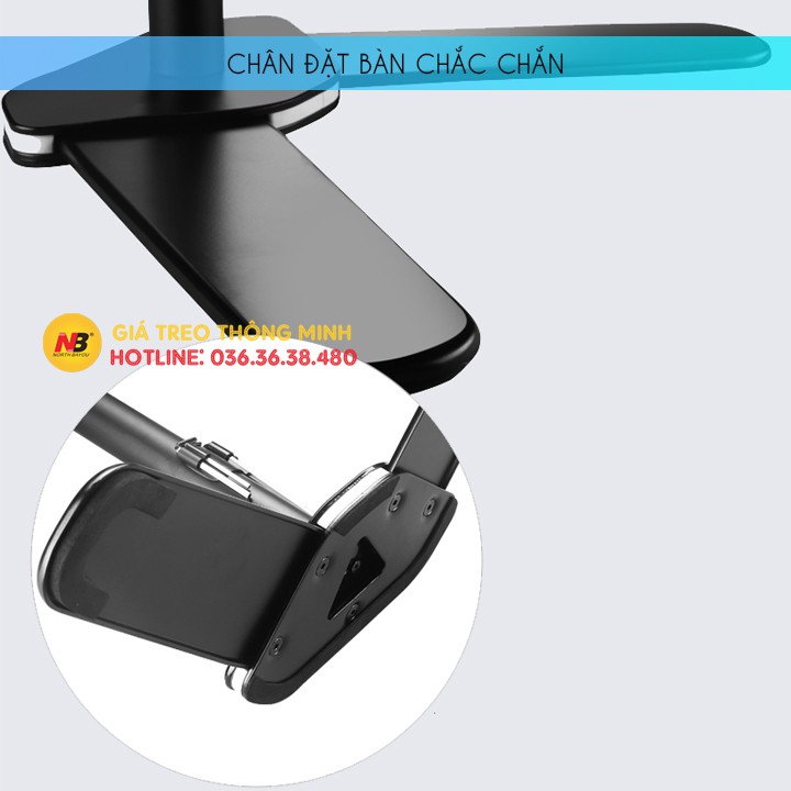 Giá Treo 4 Màn Hình Máy Tính 17 - 27 Inch Chân Đặt Bàn - Model: M044 - Tay Đỡ Bốn Màn Hình Xoay 360 Độ