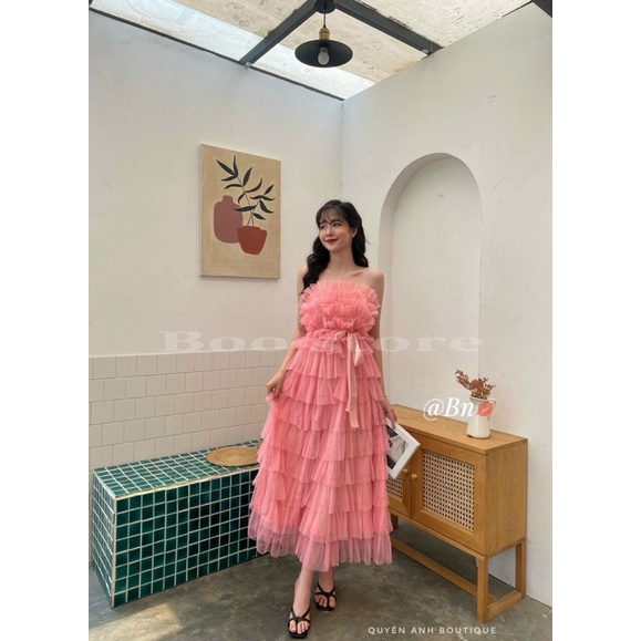 Váy tầng công chúa 2 dây