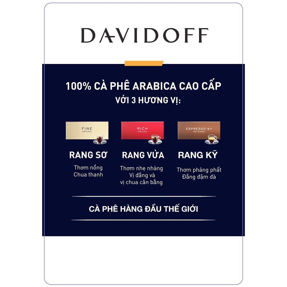 ( Bán sỉ ) Lốc 6 lọ Cà phê hòa tan Davidoff  lọ 100gr