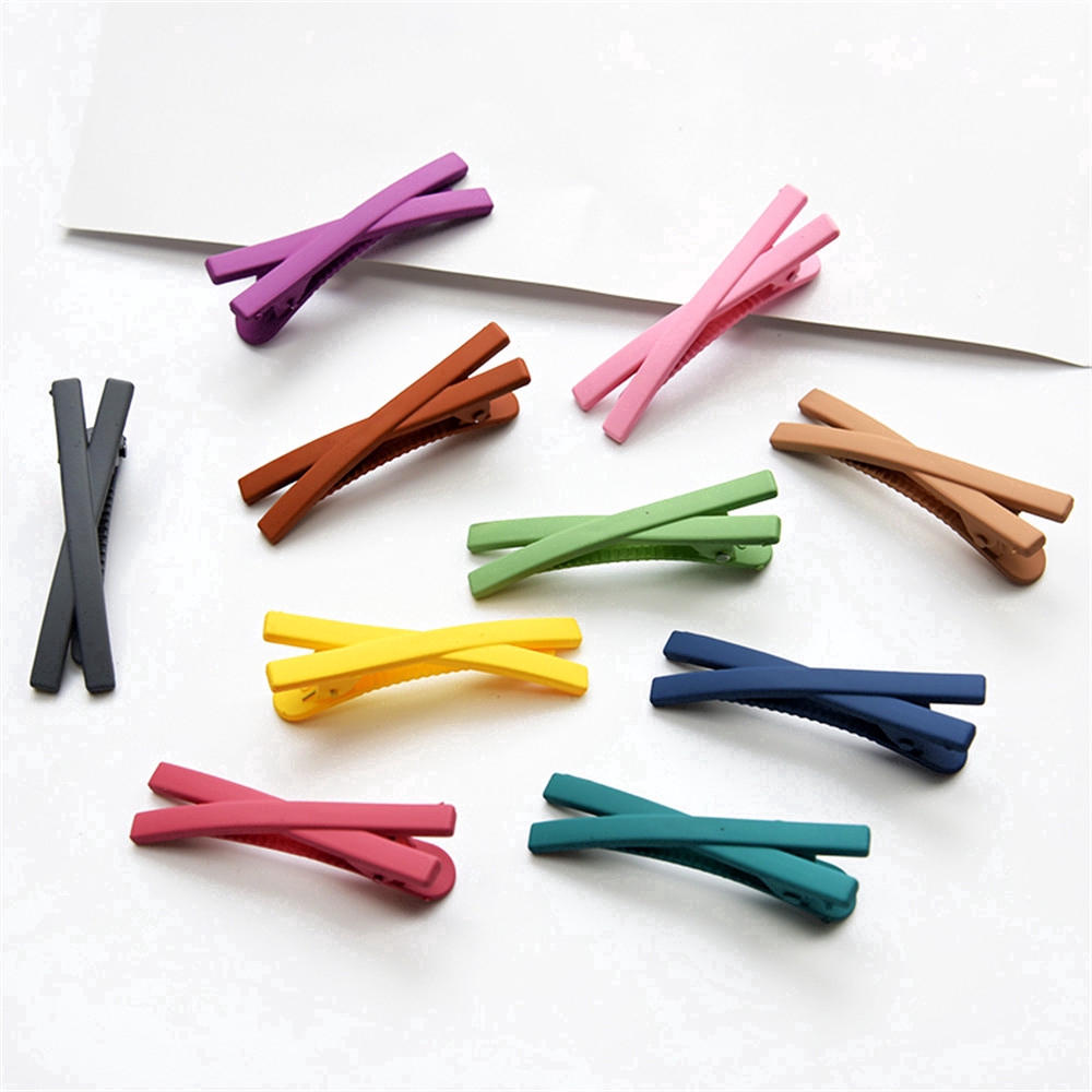 Kẹp tóc màu kẹo ngọt phong cách Hàn Quốc