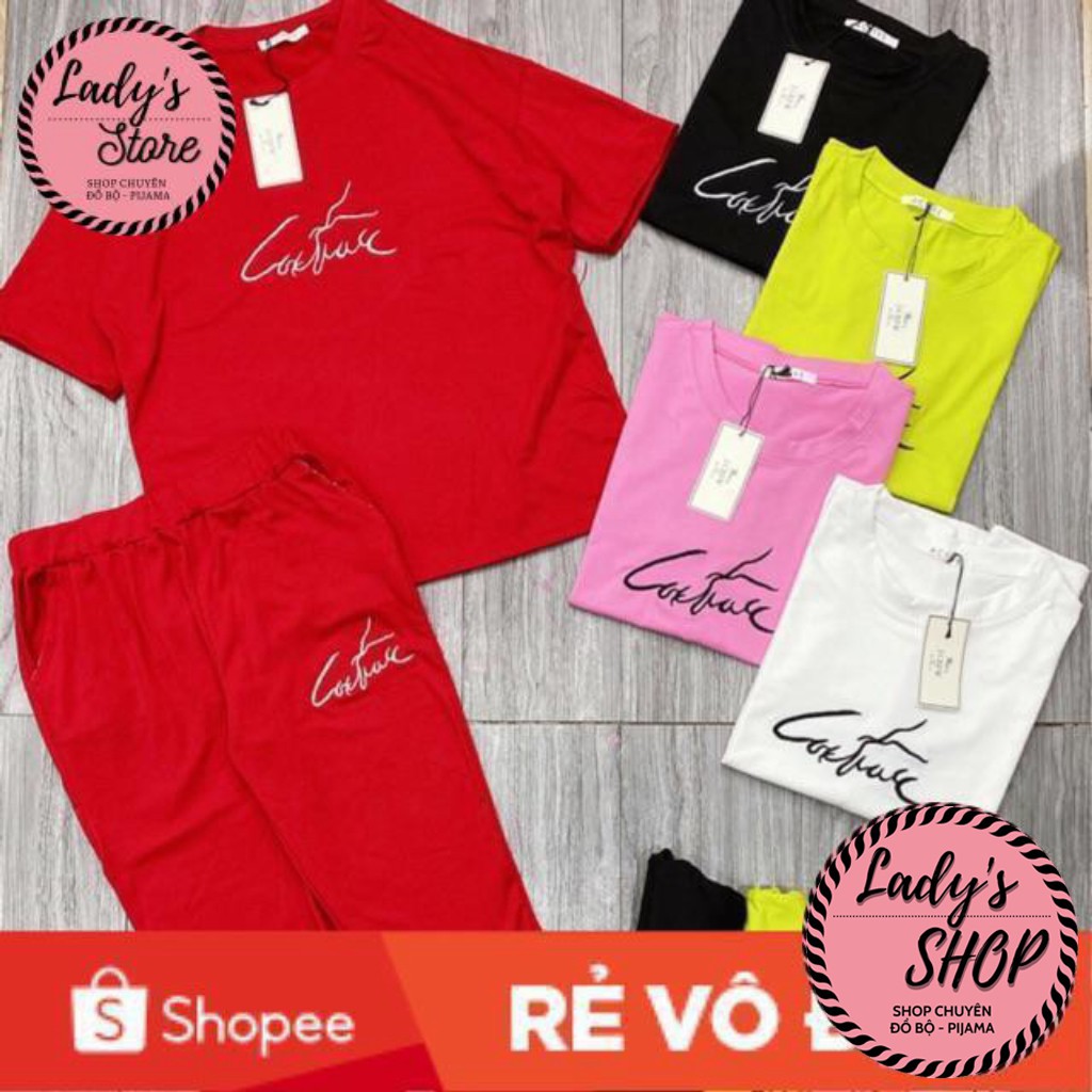 [ẢNH THẬT+VIDEO] SỈ SLL BỘ THUN COUTURE chất liệu cotton tàu chữ thêu
