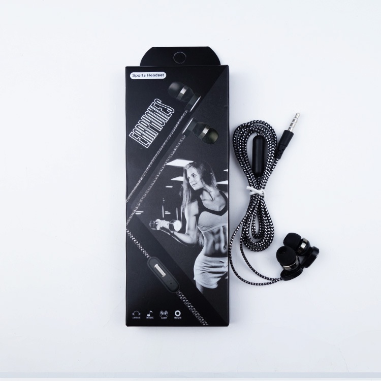 Tai Nghe Có Dây Thể Thao Nhiều Màu Jack 3.5mm Âm Thanh HIFI Siêu Trầm Tương Thích Các Dòng Điện Thoại Và PC