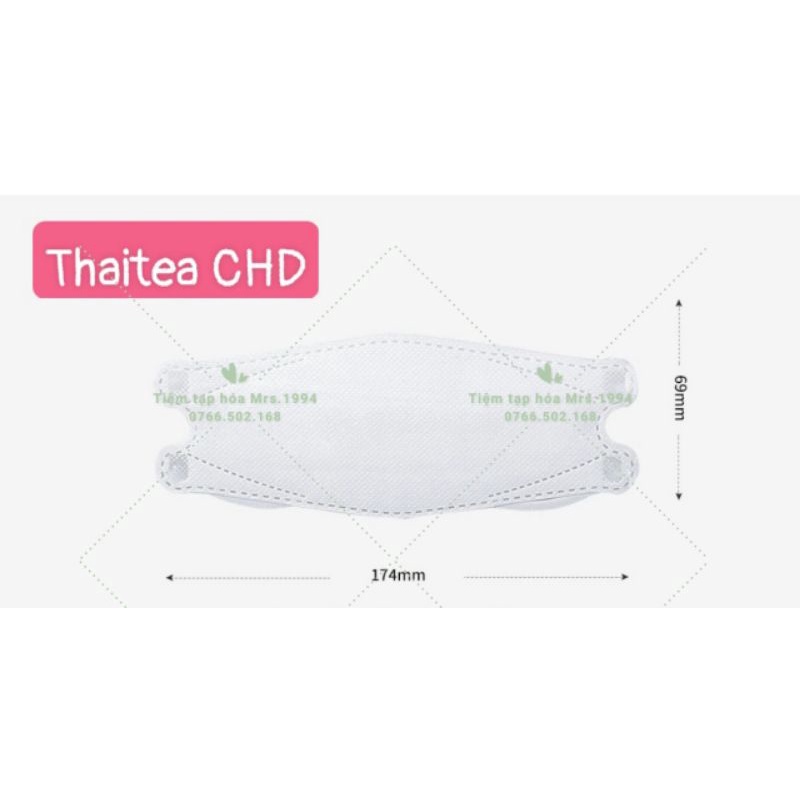 [Size 17.4cm] HỘP 10 CÁI KT KF94 CHO CÁC BÉ LỚN - CHD PURUM MASK