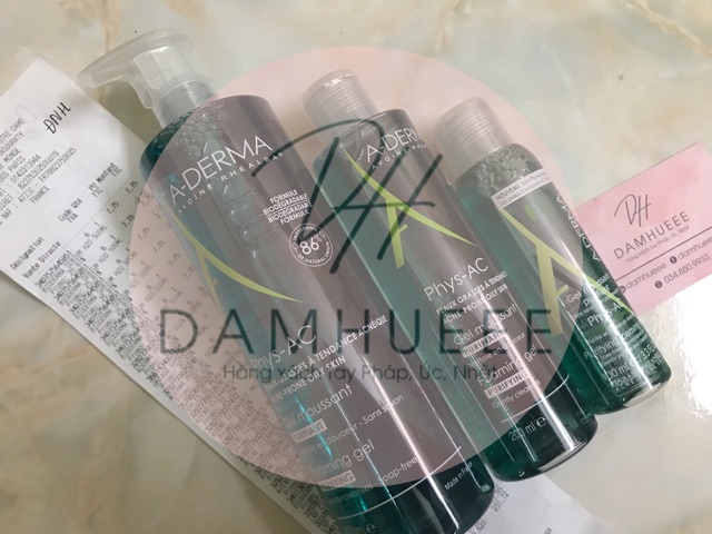 Sữa rửa mặt ADERMA phys-AC cho da mụn