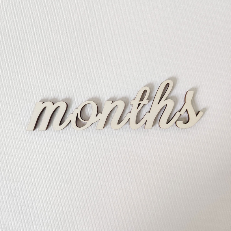 Bộ Thẻ Gỗ In Chữ Và Số Làm Phụ Kiện Chụp Ảnh Cho Bé Sơ Sinh