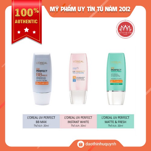 Kem chống nắng Loreal 30ml Cream UV Perfect Max SPF 50+ PA+++ 12h