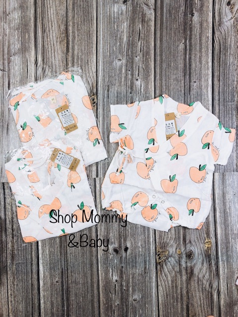 Bộ Yukata chất liệu cotton cho bé gái cao từ 66cm đến 90cm