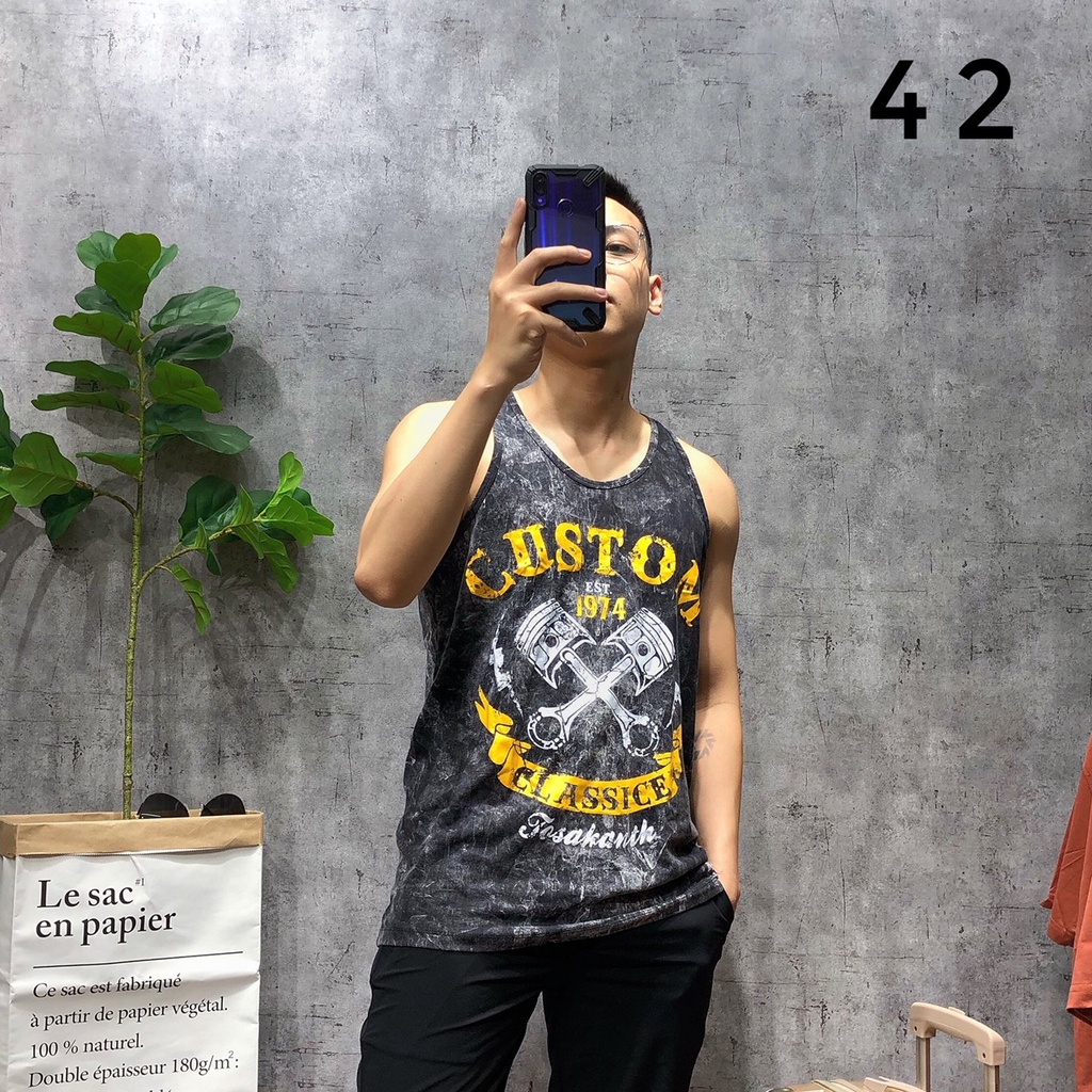 Áo tanktop gym sát nách nam nữ unisex Thái lan bigsize xuất khẩu cao cấp SNTL 16