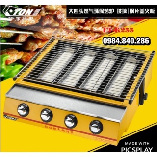 Bếp nướng BBQ bằng gas 4 họng dài ET-K255