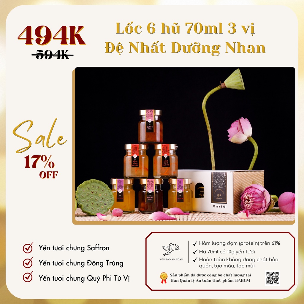 YẾN SÀO KHÁNH HOÀ 3 vị Đệ Nhất Dưỡng Nhan