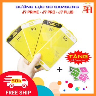Kính cường lực SAMSUNG J7 Prime, J7 Pro, J7 Plus Full màn - Miếng dán bảo vệ màn hình J7+/J7pro/J7prime