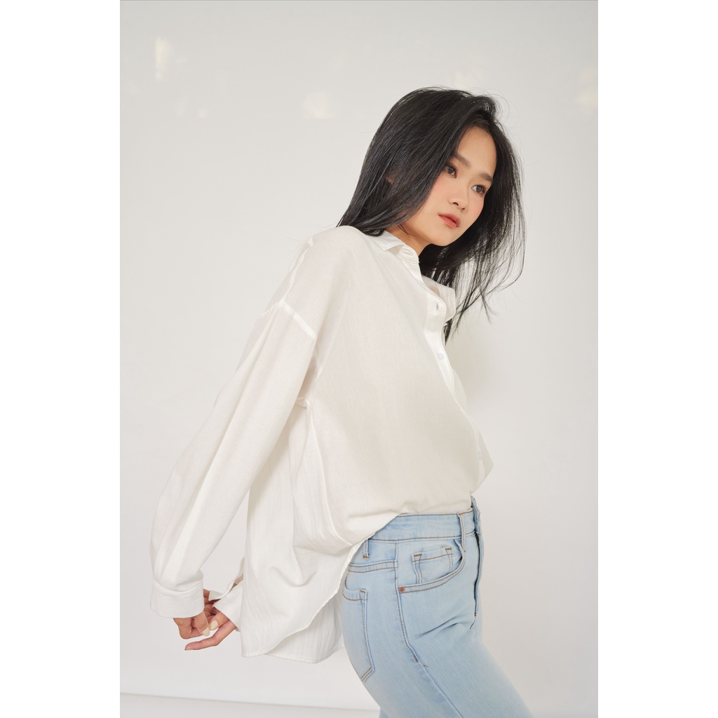 Áo somi cotton trơn 4 màu LENCLOTHING 8287
