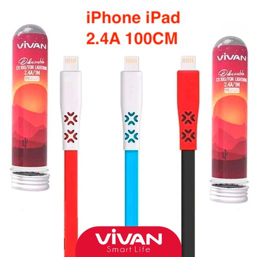 Cáp sạc iphone lightning vivan CTL100