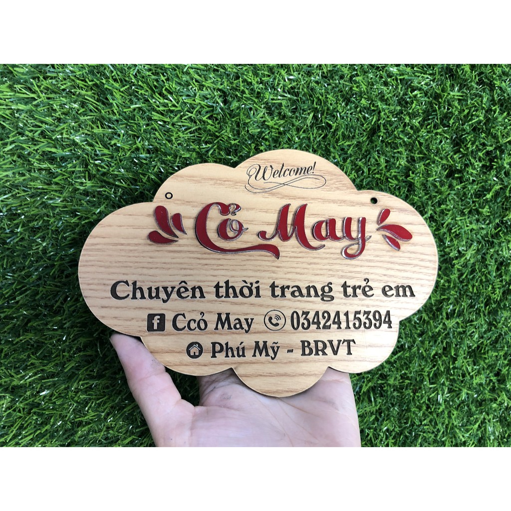 [BIỂN GỖ DECOR] - Bảng hiệu gỗ mẫu sale áo quần treo trước cửa hàng - Thiết kế thông tin theo yêu cầu