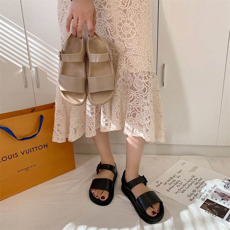 Oeggeo shop Xăng đan Đế Bằng Hở Ngón Cho Nữ
