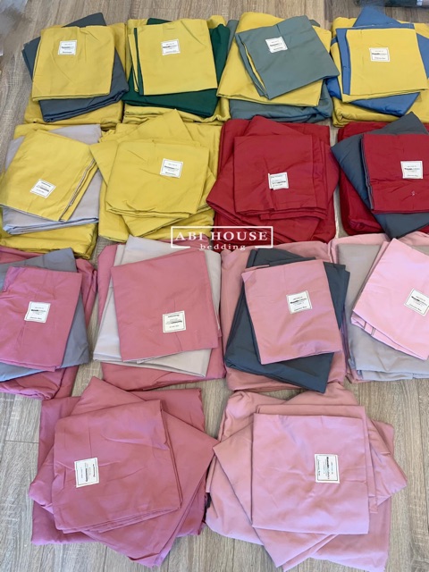 Bộ chăn ga cotton citi tag trắng⭐️ ib chọn màu🌟 | BigBuy360 - bigbuy360.vn