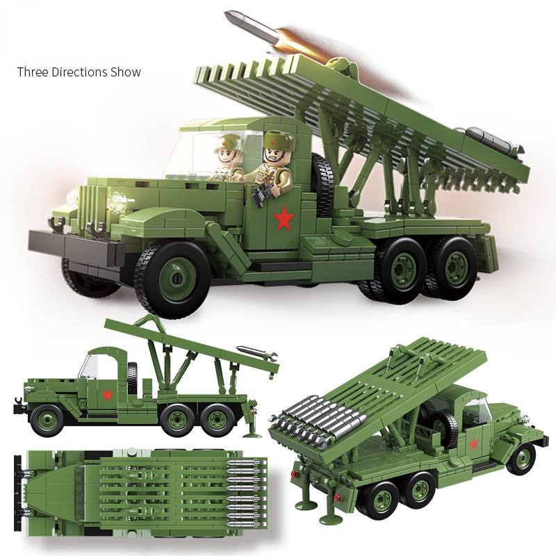 Set 731 Mô Hình Xe Tải Đồ Chơi MOC WW2 BM-13 Rocket Artillery Katyusha Mới