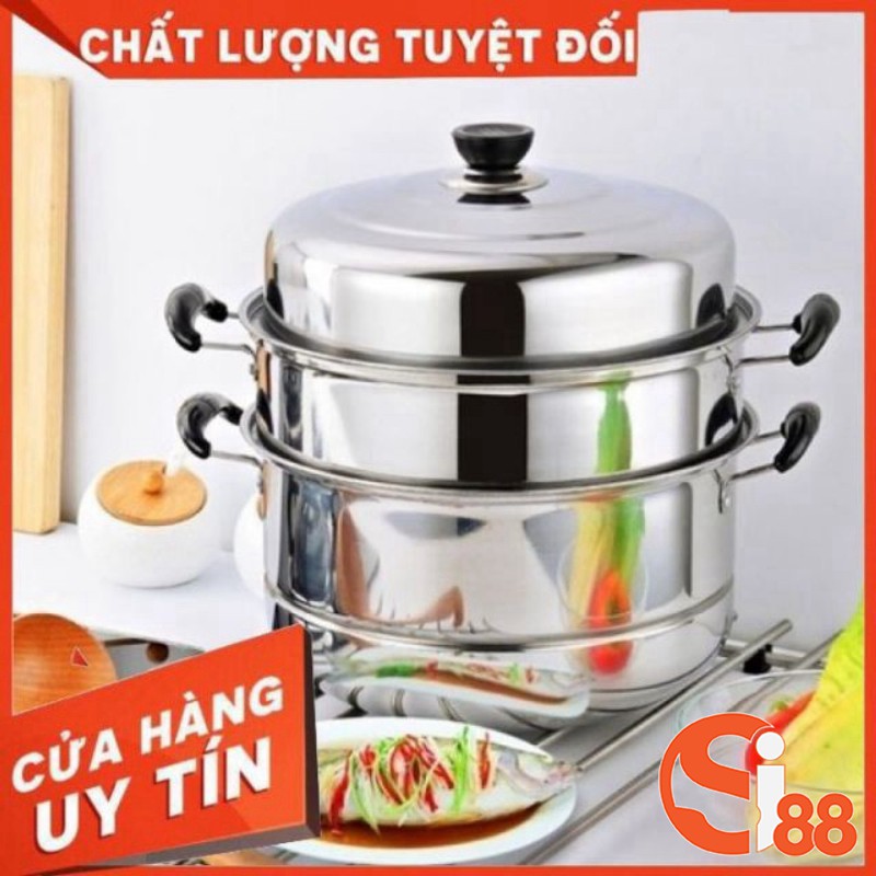 Nồi hấp 3 tầng inox hàng đẹp tiện lợi cho gia đình GD270