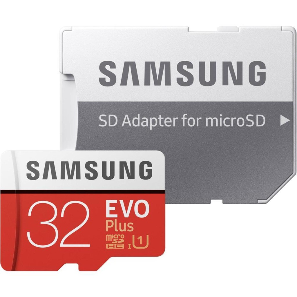 [Mã ELFLASH5 giảm 20K đơn 50K] Thẻ nhớ MicroSDHC Samsung Evo Plus 32GB UHS-I U1 95MB/s (Đỏ) + Tặng Adapter Samsung