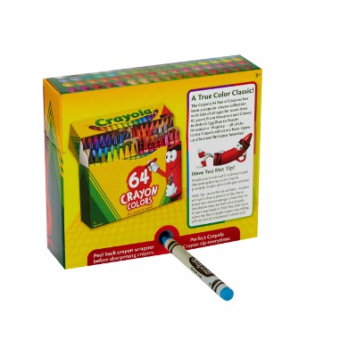 HỘP 64 BÚT MÀU SÁP CRAYOLA KÈM CHUỐT