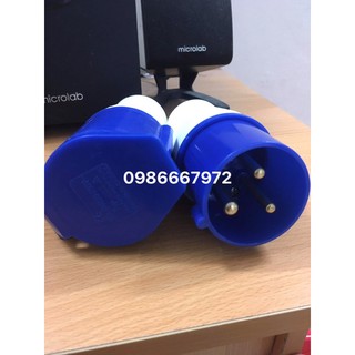 Phích cắm +ổ cắm công nghiệp 32a 3 chân di động