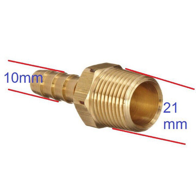 Nối ren ngoài 21 đuôi chuột  phi 6;8;10;12;1`4;16;21