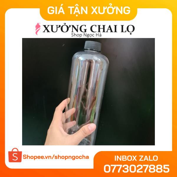 [Mã SKAMA8 giảm 8% đơn 300K] [500ml/1lit] Chai nhựa đựng trà sữa, nước ép nhựa pet tròn nắp vặn - chai lọ đựng trà sữa