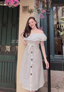 Váy đũi trễ vai