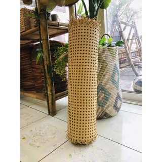 Nhựa giả mây mắt cáo hàng dầy trơn khổ 90