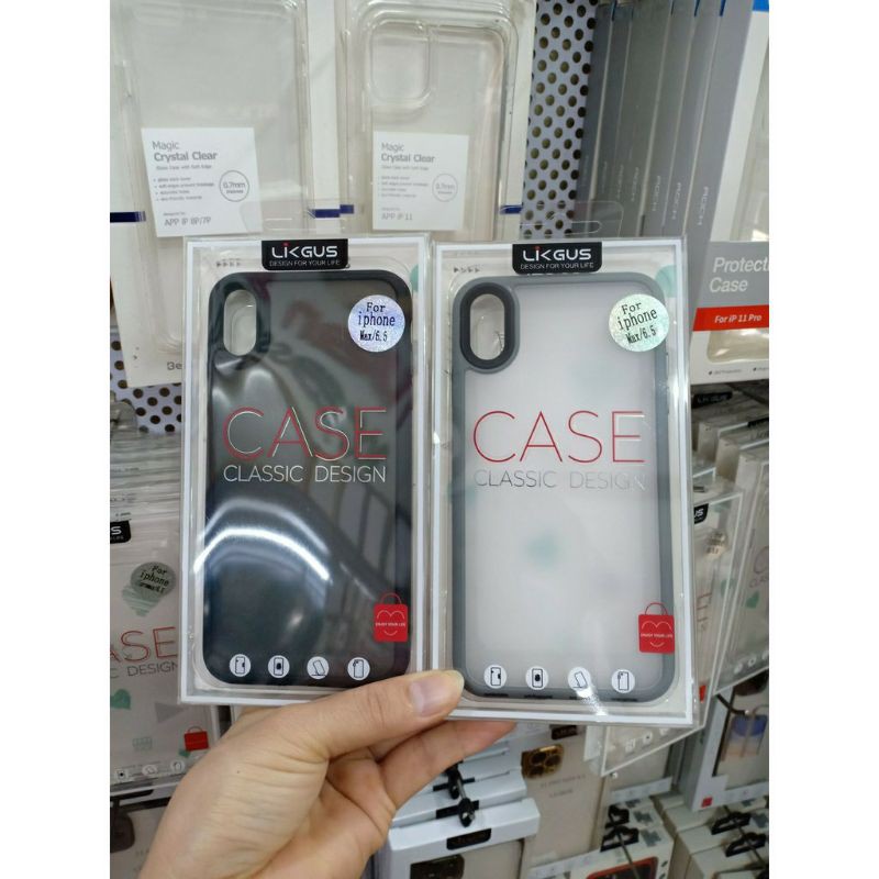 Ốp lưng Likgus nhám mờ cho iPhone 13. 14 ,11 Pro Max/  11/ Xs Max/ / XS viền TPU chống sốc
