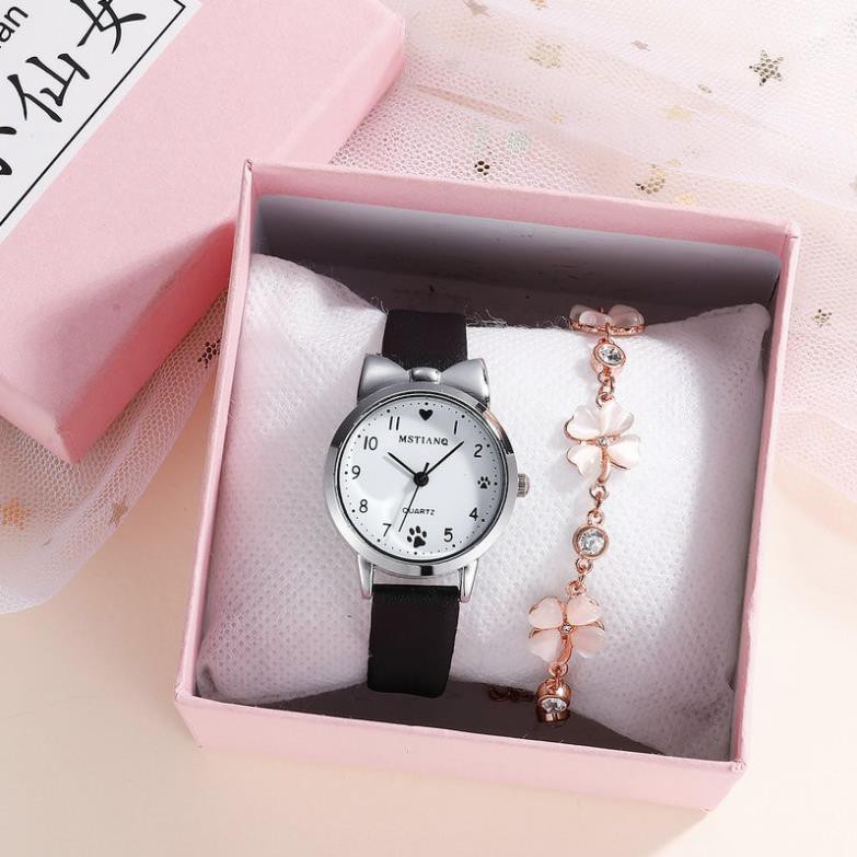 Đồng hồ thời trang nữ Mstianq MS025 dây da cực đẹp, mặt tròn nhỏ xinh xắn, số giờ dể dàng xem giờ
