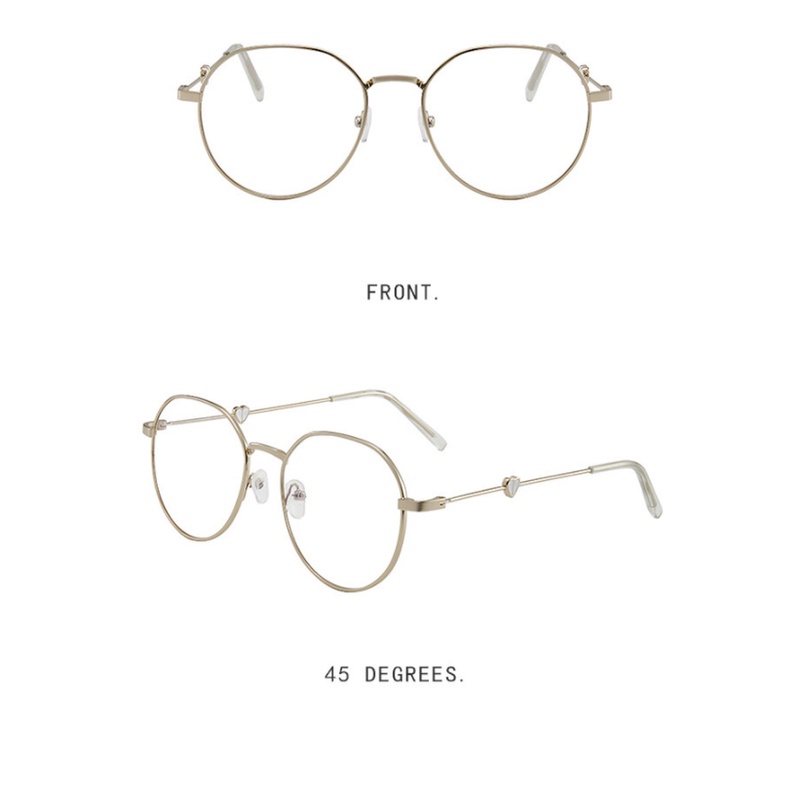 Mắt kính gọng tròn chống ánh sáng xanh thời trang cho nam nữ