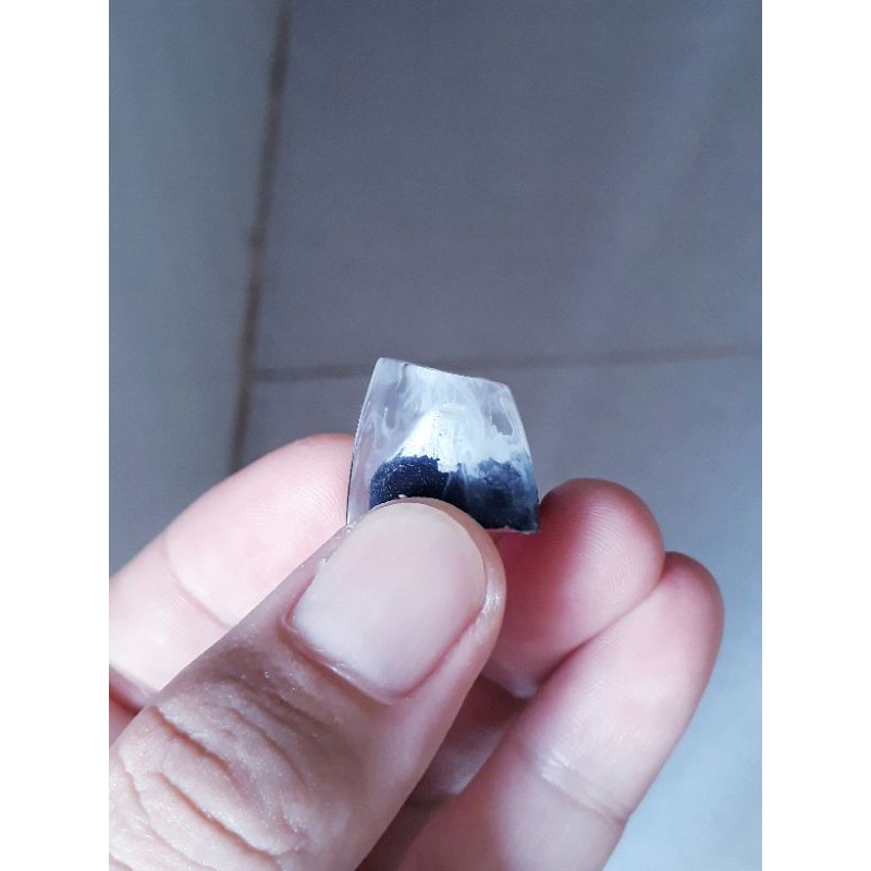 Keycap artisan núi tuyết hiệu ứng khói mây ttang trí bàn phím cơ gaming