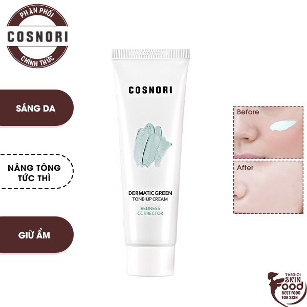 Kem Dưỡng Sáng Da, Nâng Tông Cosnori Dermatic Green Tone-Up Cream 50ml