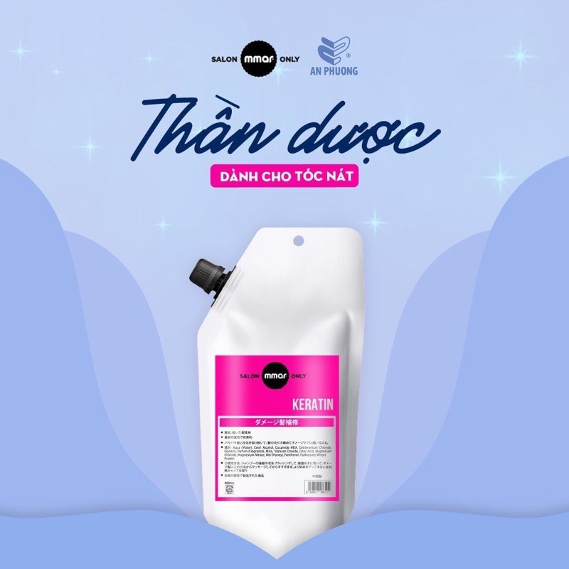 Phục hồi tóc hư tổn Phủ bọc Keratin Mmar 500ml