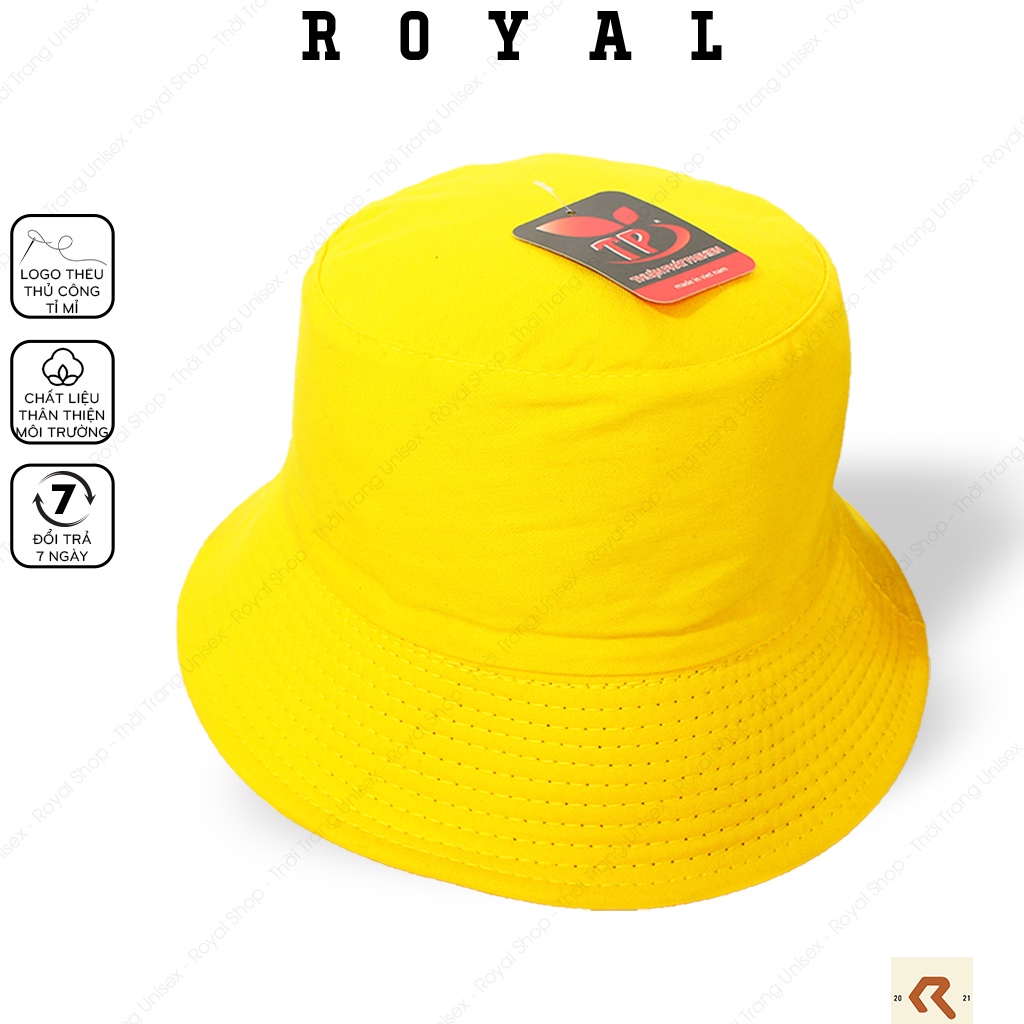 Mũ Bucket Nón Bucket Tai Bèo Nam Nữ 2 Mặt Smile Vải Kaki Unisex - Royal Caps