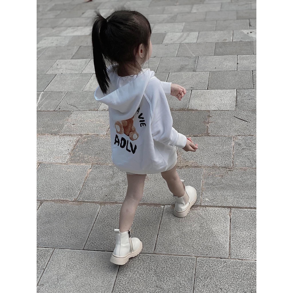 Áo hoodie ADLV teddy cho bé ,áo nỉ có mũ trẻ em unisex , Kid_genZ