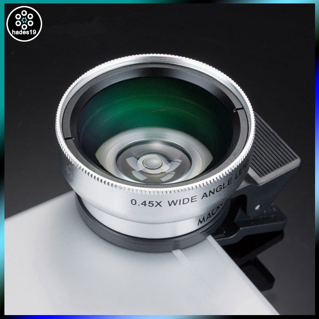 Ống Kính Góc Rộng 2 Trong 1 Macro-Lens 0.45x 49mm Uv Cho Điện Thoại
