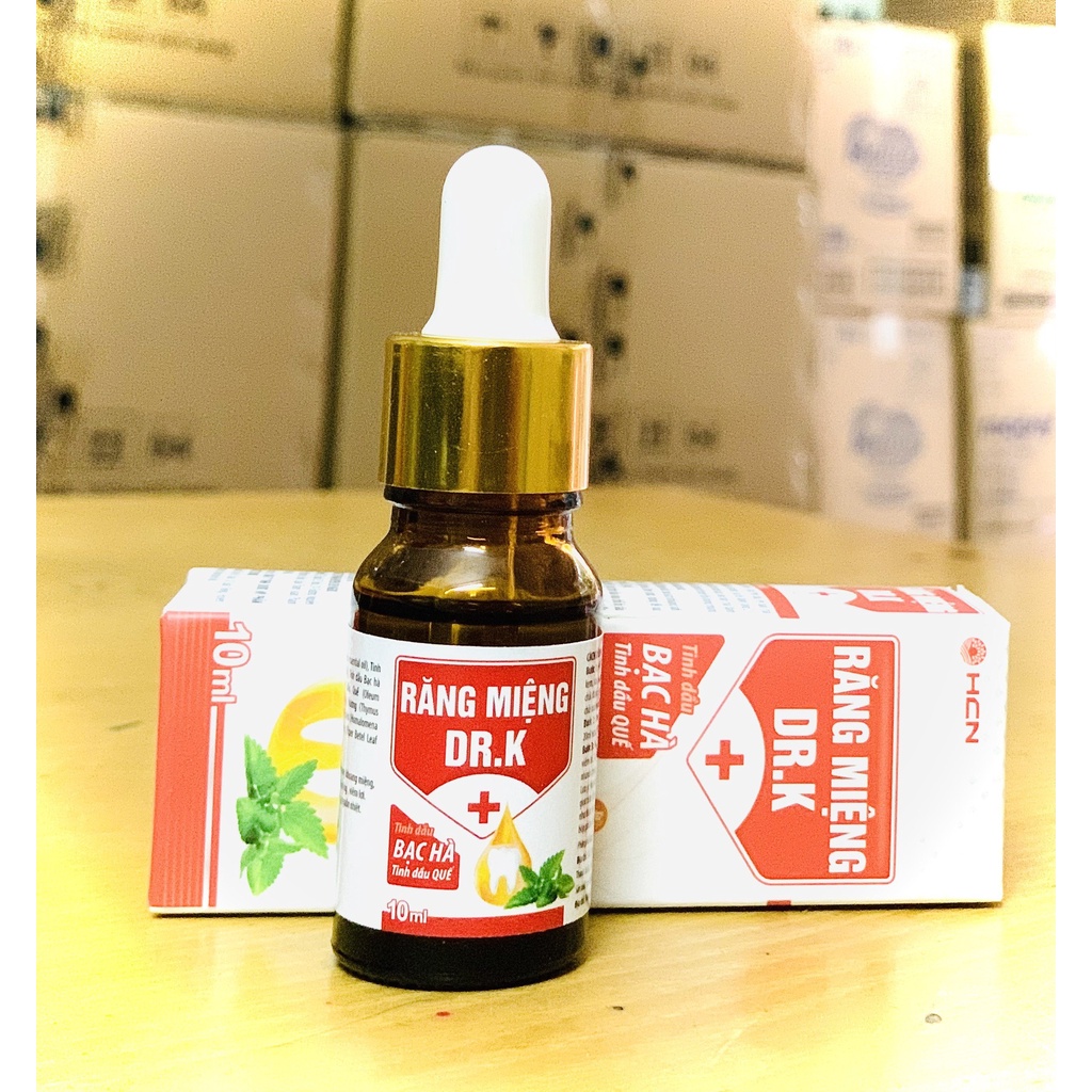 Tinh Dầu Răng Miệng Dr K - Hỗ Trợ Hiệu quả Chứng Hôi Miệng, Sâu Răng, Viêm Lợi. Dung tích 10ml