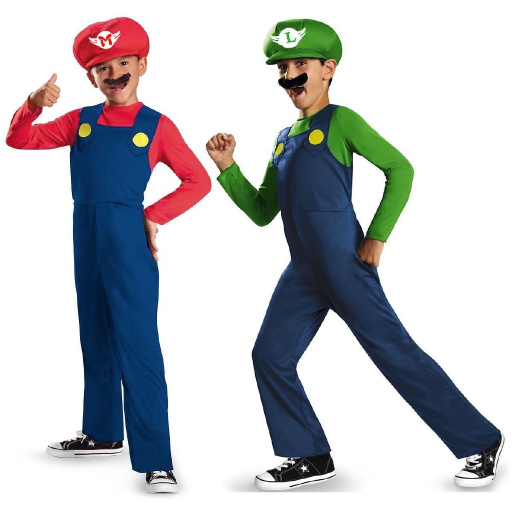 Bộ trang phục hóa trang nhân vật Luigi Mario dễ thương cho người lớn và trẻ em
