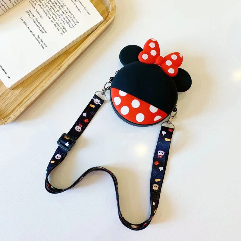 Túi đeo chéo cho bé trai bé gái kiểu dáng nhân vật hoạt hình mickey, minnie dễ thương E1089