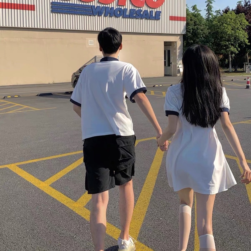 Áo Đôi mùa hè cổ Polo nam nữ  basic và tôn dáng