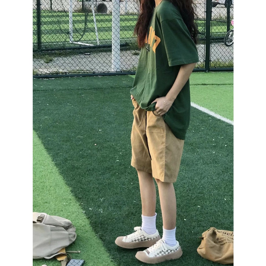 Áo thun xanh rêu tay lỡ form rộng TOKOYO unisex Neko.sg ATL310