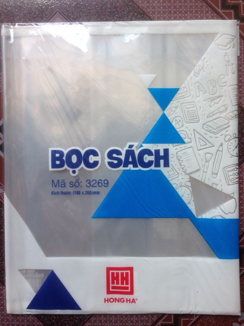  Bọc sách cấp 2, 3 Hồng Hà 3269 (190×265mm)