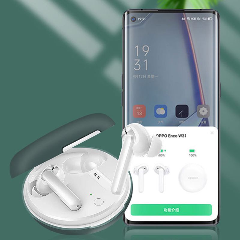 Vỏ bảo vệ hộp sạc tai nghe không dây OPPO Enco W31 bằng silicon chống trầy