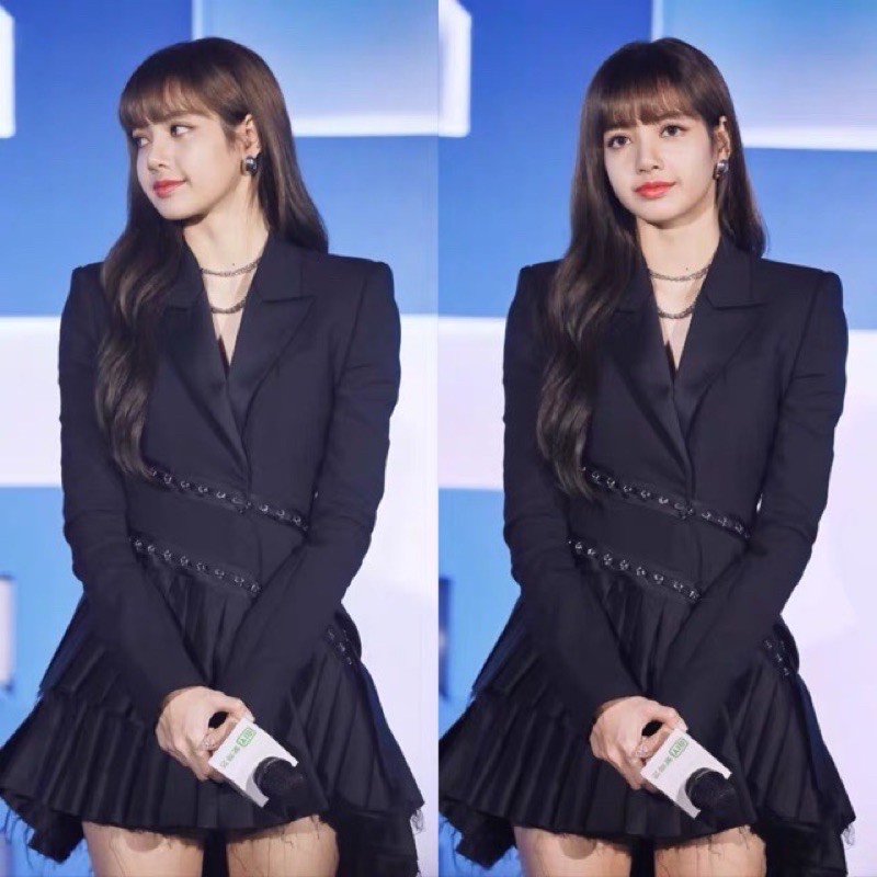 Đầm vest đuôi cá xoè Lisa Blackpink