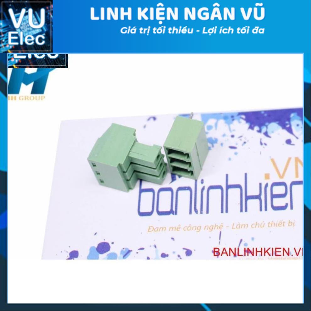 [Đầu nối] CON 3 15EDG3.81-3P Xanh Thẳng, Xanh Cong